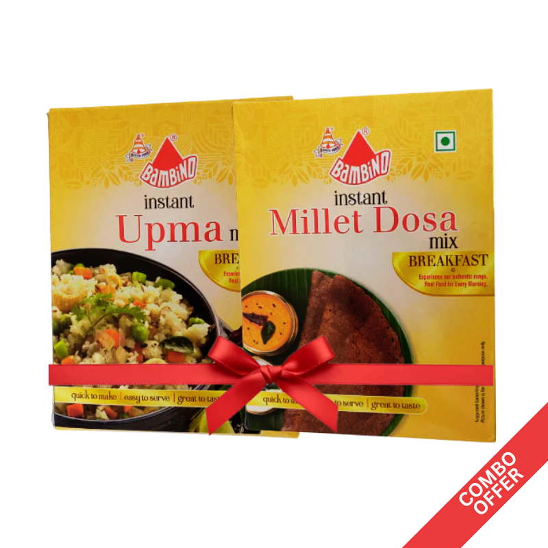 Bambino - Inst. Millet Dosa Mix + Inst. Upma Mix - 200g (Combo)