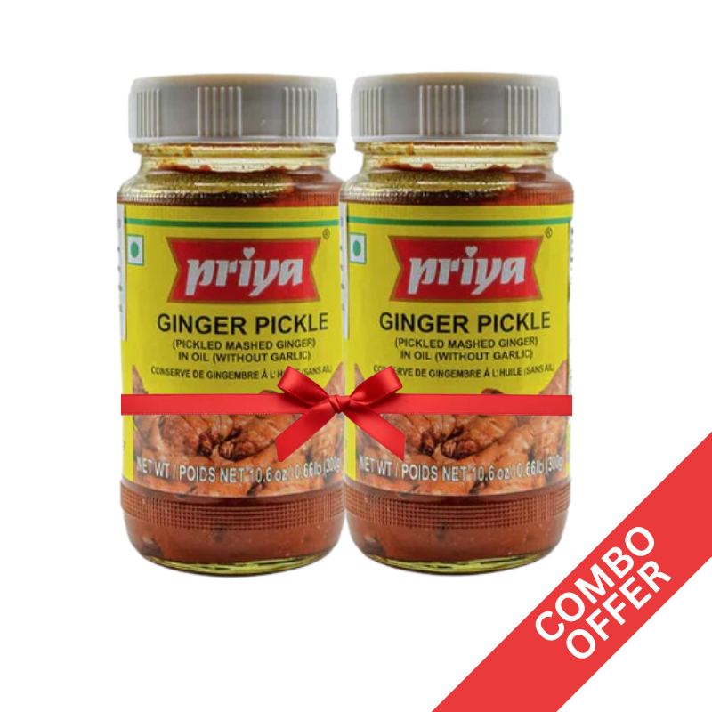 Priya - Ginger W/O Garlic Pickle - 300g (Combo)