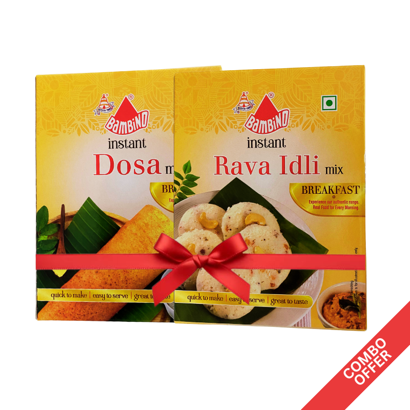 Bambino - Inst. Dosa Mix + Inst. Rava Idli - 200g (Combo)