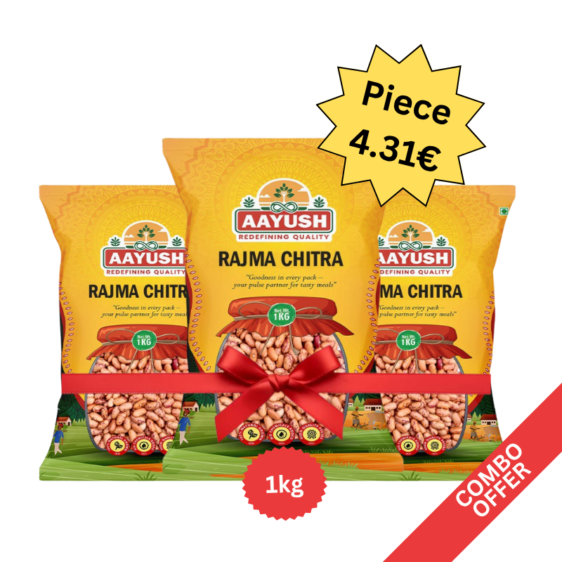 Aayush - Rajma Chitra - 1kg (Combo of 3)