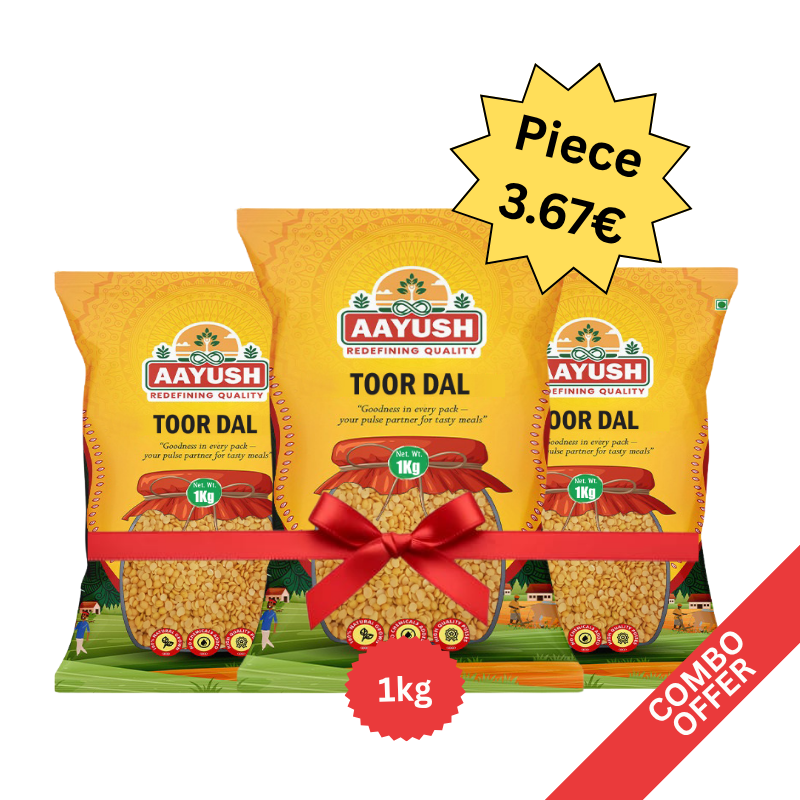 Aayush - Toor Dal - 1kg (Combo of 3)