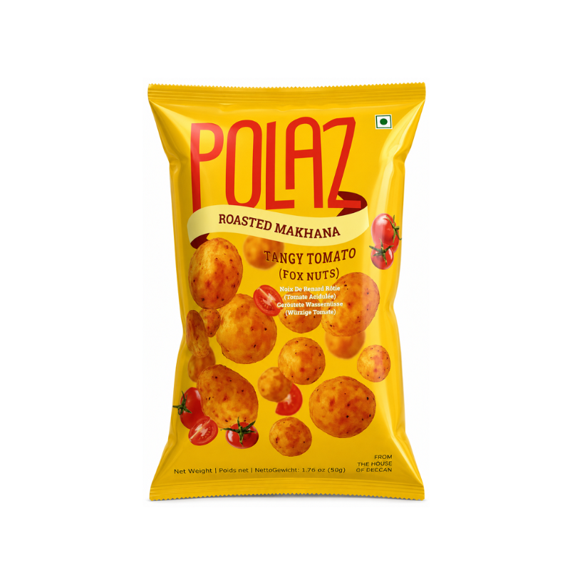 Polaz Roasted Makhana Chip(Tangy Tomato)- 50gm