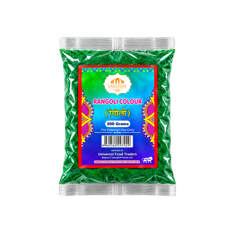 Lakshmi Rangoli dark green colour powder 200g