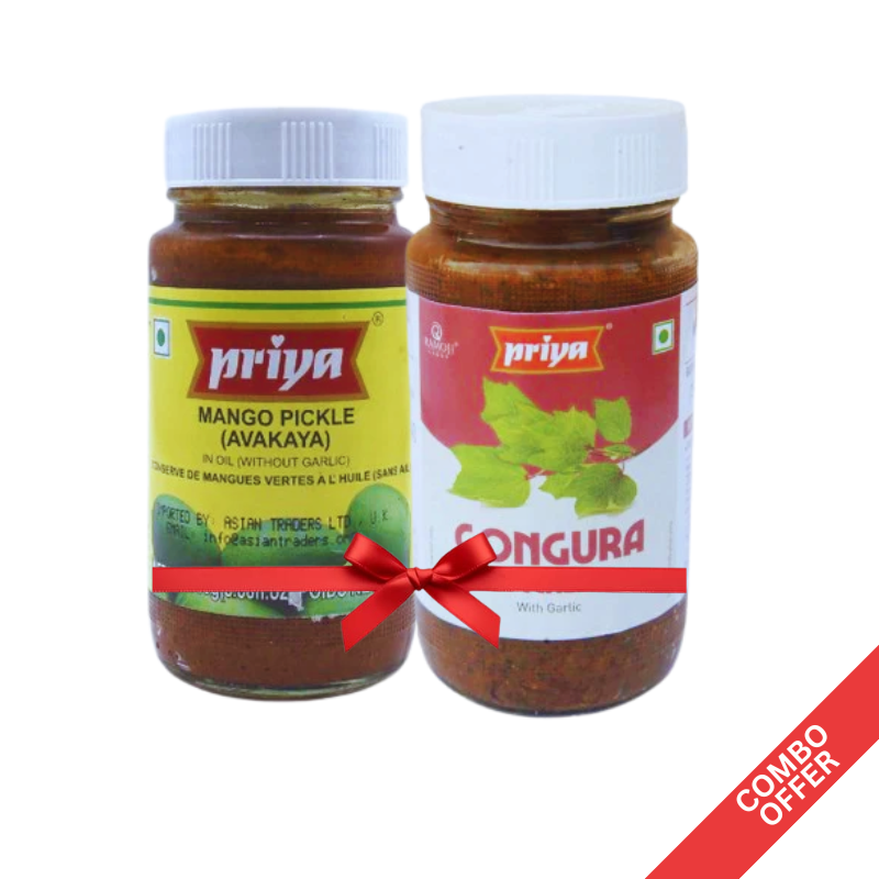 Priya - Mango (Avakaya) + Gongura Pickle - 300g (Combo)
