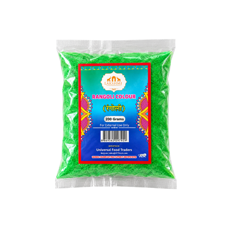 Lakshmi Rangoli parrot green colour powder 200g