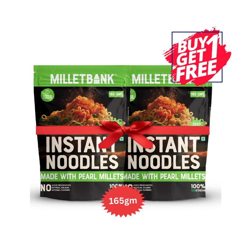 Millet Bank - Pearl Millet Instant Noodles - 165g (Buy 1 & Get 1)