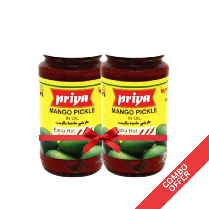Priya - Extra Hot Mango Pickle - 300g (Combo)