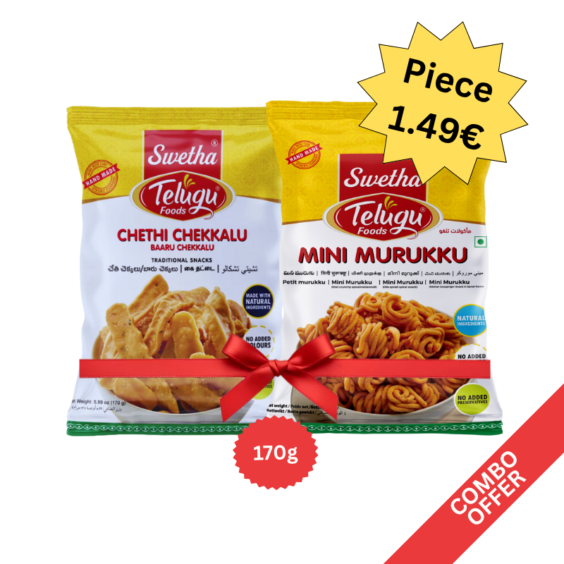 Telugu Chethi Chekkalu + Mini Murukku - 170g (Combo)