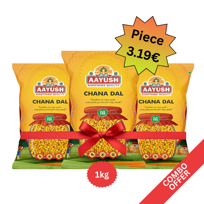 Aayush - Chana Dal - 1kg (Combo of 3)