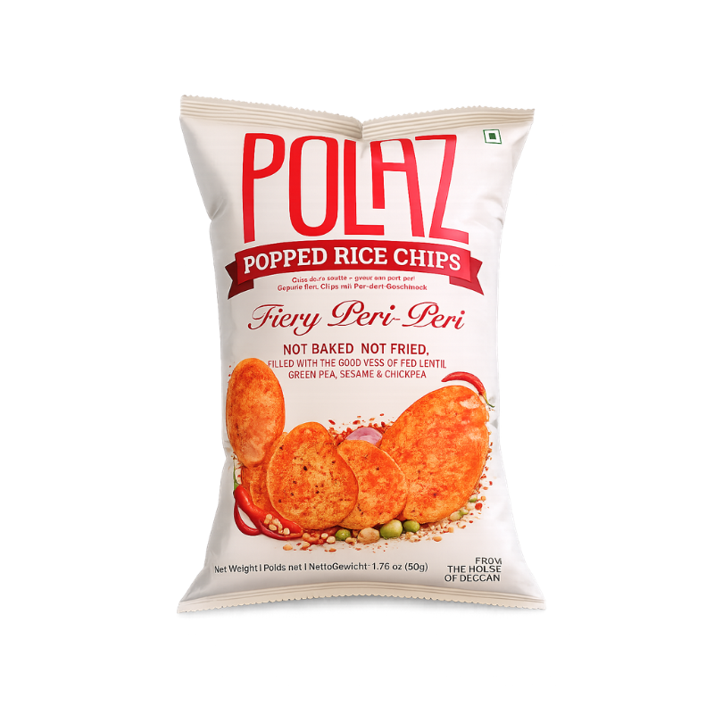 Polaz Popped Rice Chips(Feri Peri Peri)- 25gm