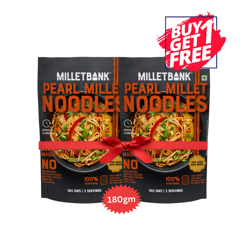 Millet Bank - Pearl Millet Noodles - 180g (Exp: 25-03-2026) (B1G1)