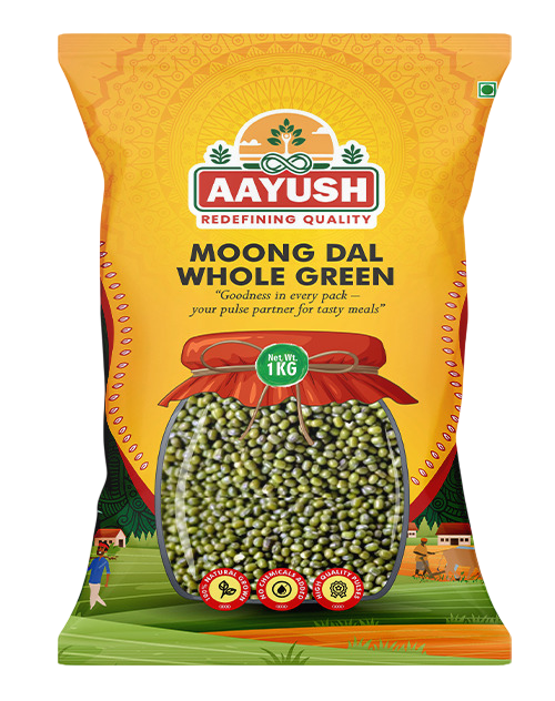 Aayush - Moong Dal Whole Green - 1kg