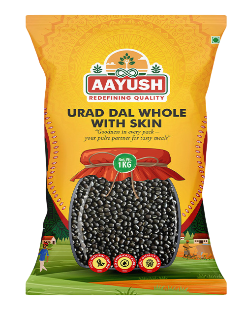 Aayush - Urid Dal Whole With Skin - 1kg