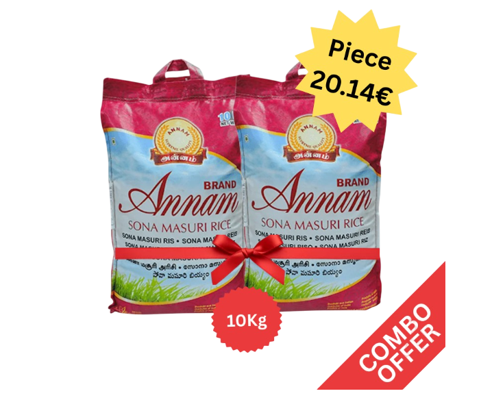 Annam - Sona Masoori Rice - 10kg (Combo)