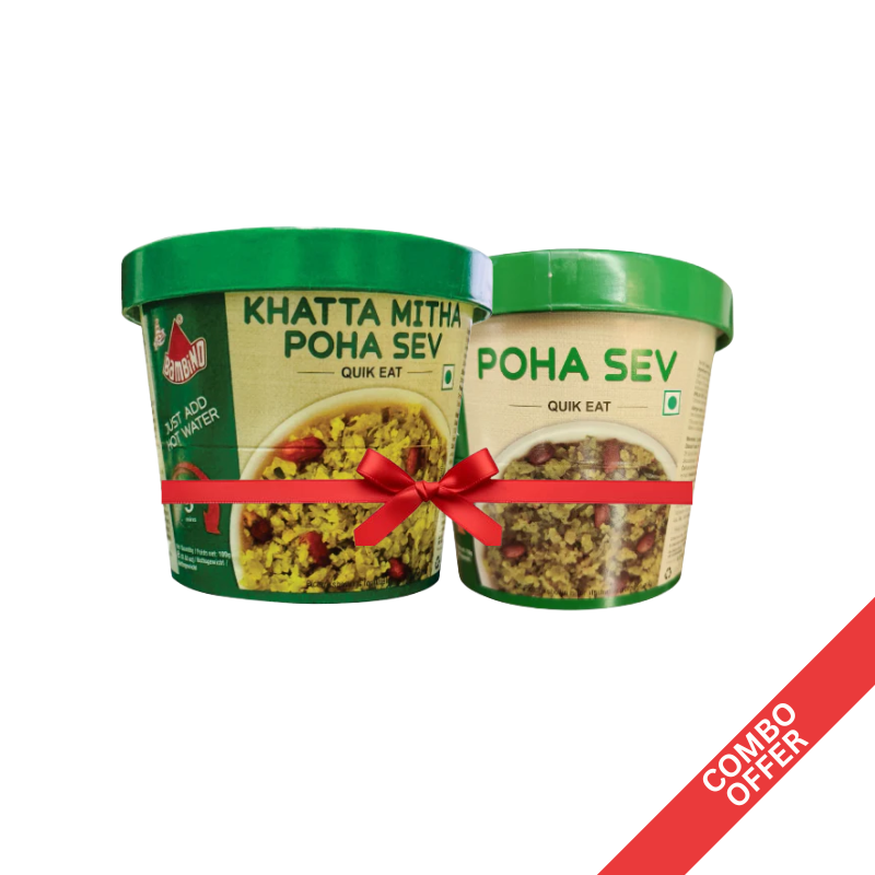 Bambino - Quick Eat Poha Sev + Khatta Meeta Poha Sev - 220g