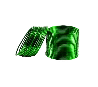 Green Glass Bangle Set - Size 2.6 (1 Pack - 6 Pieces)