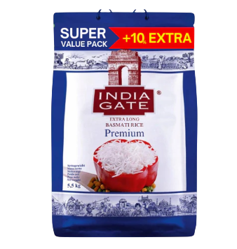 India Gate - Extra long Premium Basmati Rice - 5.5kg