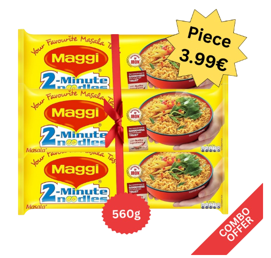 Maggie - Instant Noodles 8 Pack - 560g (Combo of 3)