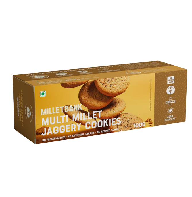 Millet Bank - Multi Millet Jaggery Cookies - 100g