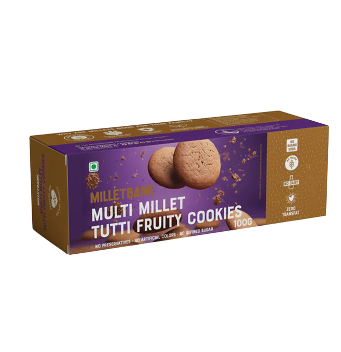 Millet Bank - Multi Millet Tutti Fruity Cookies - 100g