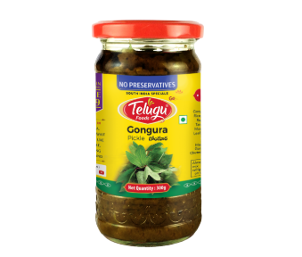 Telugu - Gongura Pickle w/o Garlic - 300g