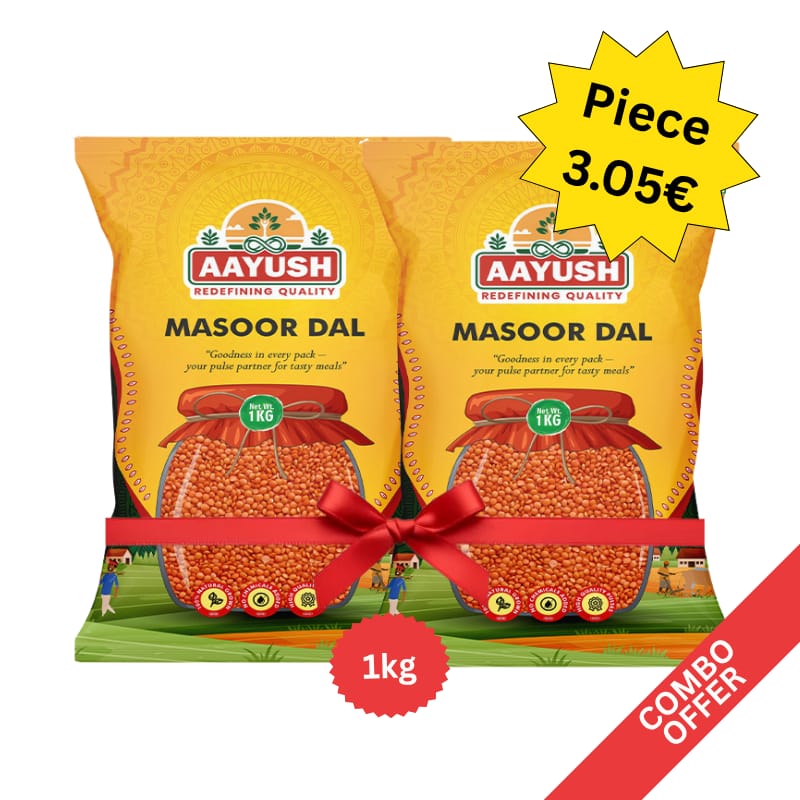 Aayush - Masoor Dal - 1kg (Combo)