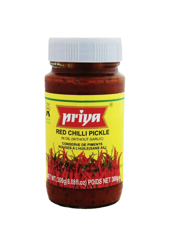 Priya - Red Chilli W/O garlic pickle - 300gm