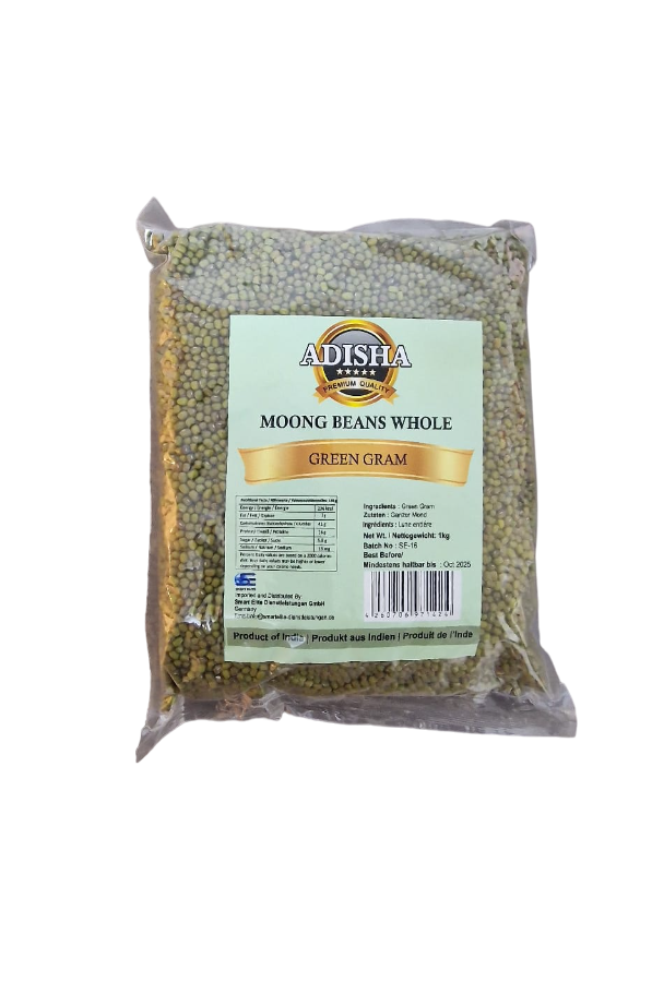 Adisha Whole Moong Beans - 1Kg