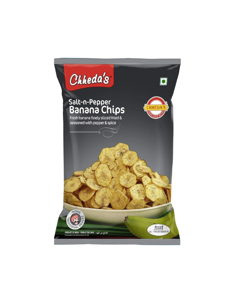 Chhedas Banana Chips Salt & Black Pepper - 170g