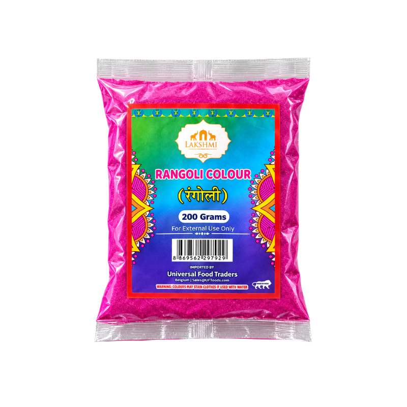 Lakshmi Rangoli dark pink colour powder 200g