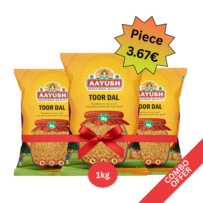 Aayush - Toor Dal - 1kg (Combo of 3)