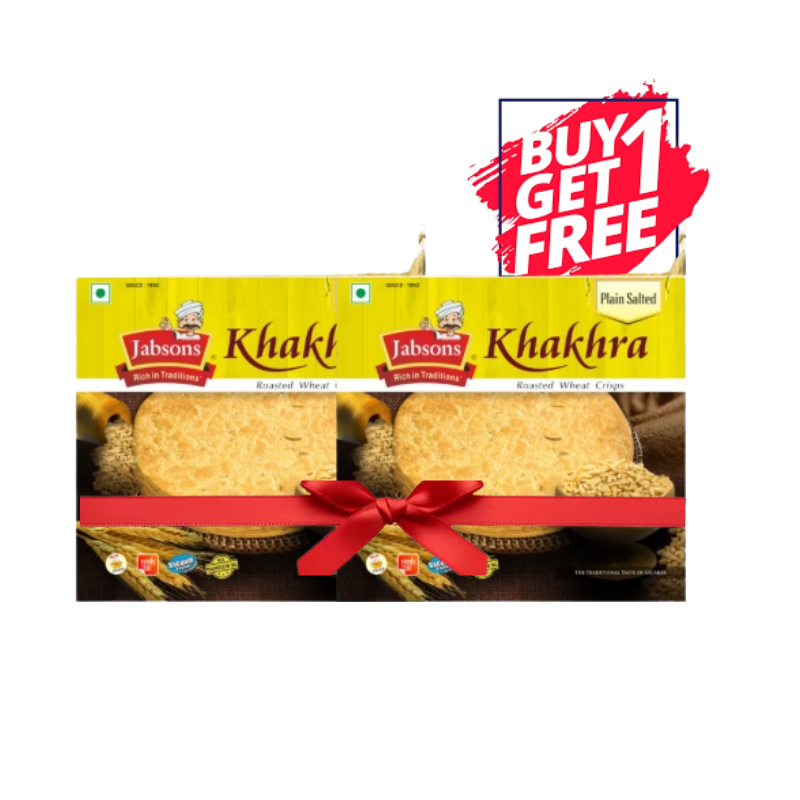 Jabsons - khakhra plain salted - 180g (Exp: 18-02-2026) (B1G1)