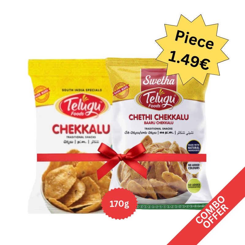 Telugu - Chekkalu + Telugu - Chethi Chekkalu - 170g (Combo)