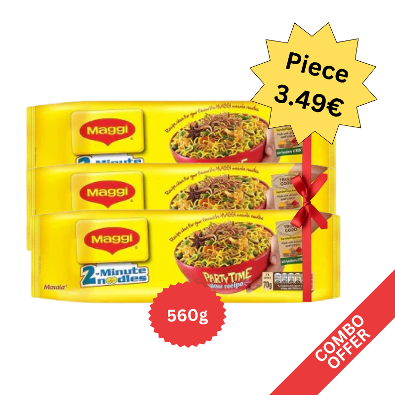 Maggie - Instant Noodles 8 Pack - 560g (Combo of 3)