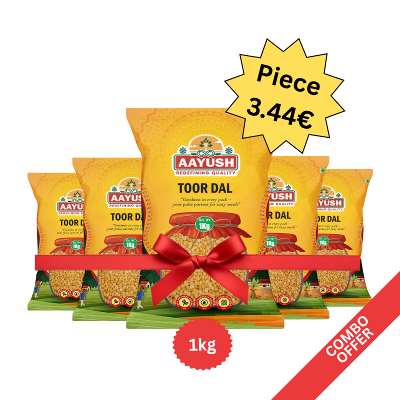 Aayush - Toor Dal - 1kg (Combo of 5)