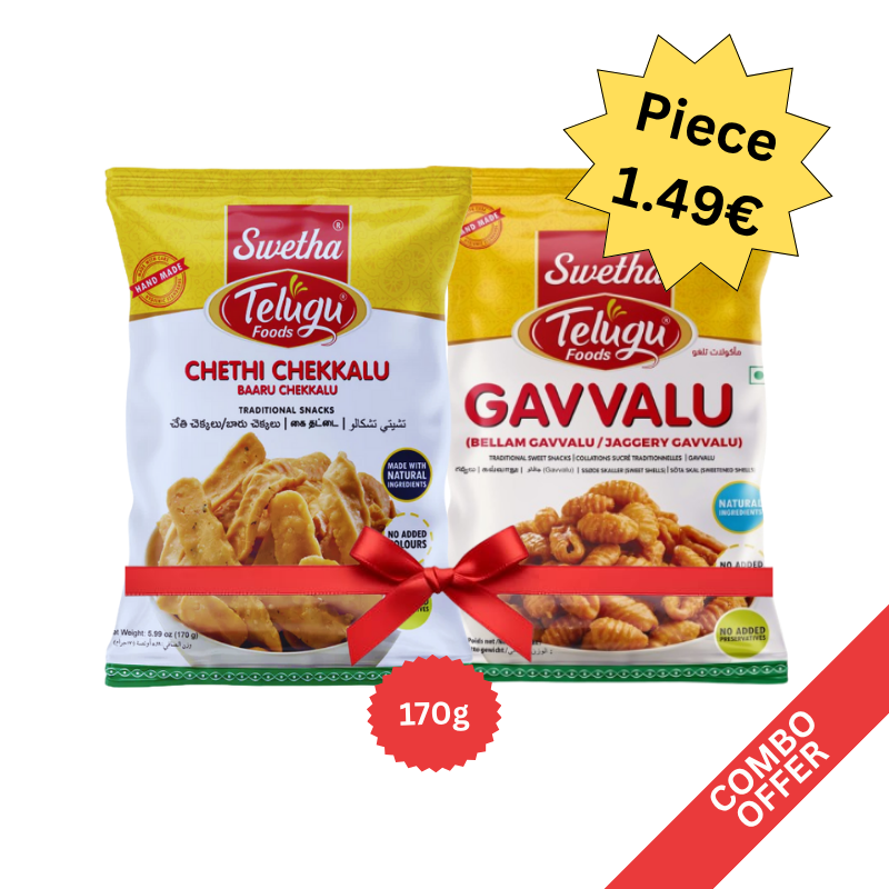 Telugu - Chethi Chekkalu + Bellam Gavvalu - 170g (Combo)