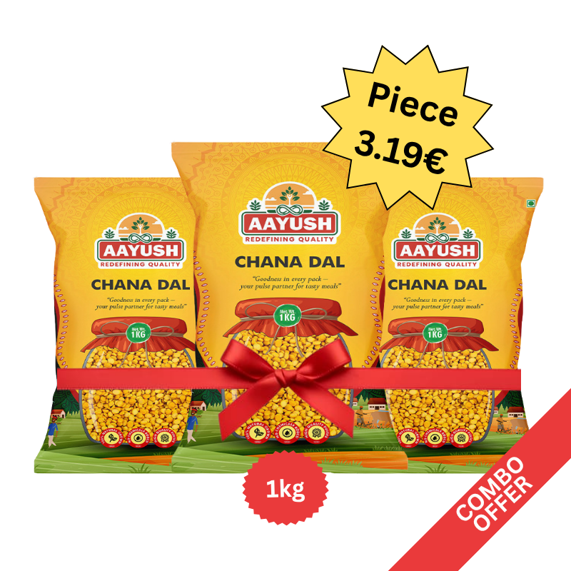 Aayush - Chana Dal - 1kg (Combo of 3)
