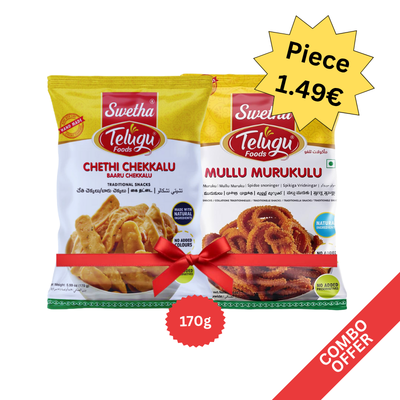 Telugu - Chethi Chekkalu + Mullu Murukku - 170g (Combo)