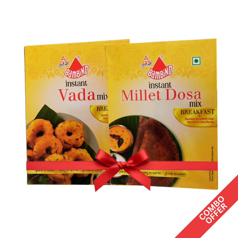 Bambino - Inst. Millet Dosa Mix + Inst. Vada Mix - 200g (Combo)