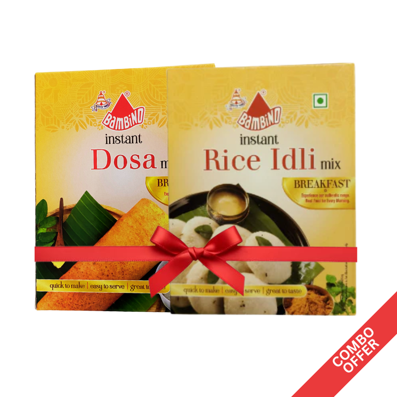 Bambino - Inst. Dosa Mix + Inst. Rice Idli Mix - 200g (Combo)