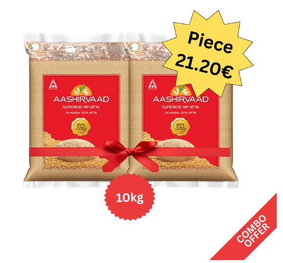 Aashirvaad - Whole Wheat Atta - 10kg (Combo)