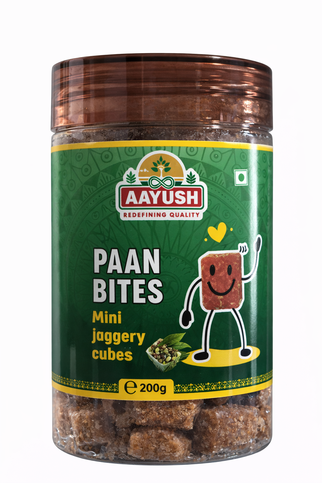 Aayush - Paan Bites - Mini Jaggery Cubes - 200g