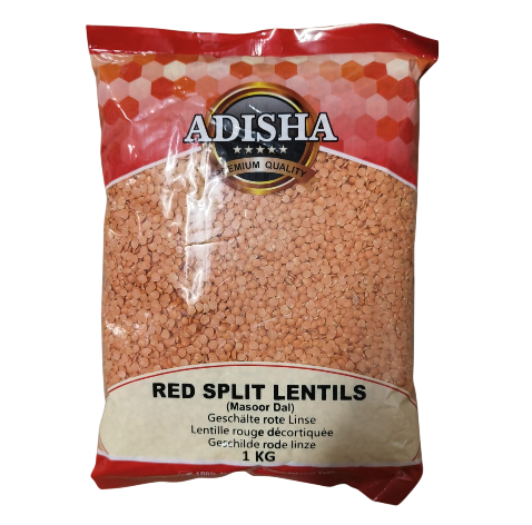 Adisha - Masoor Dal (Red Split Lentils) - 1kg (Exp: 28-02-2026)