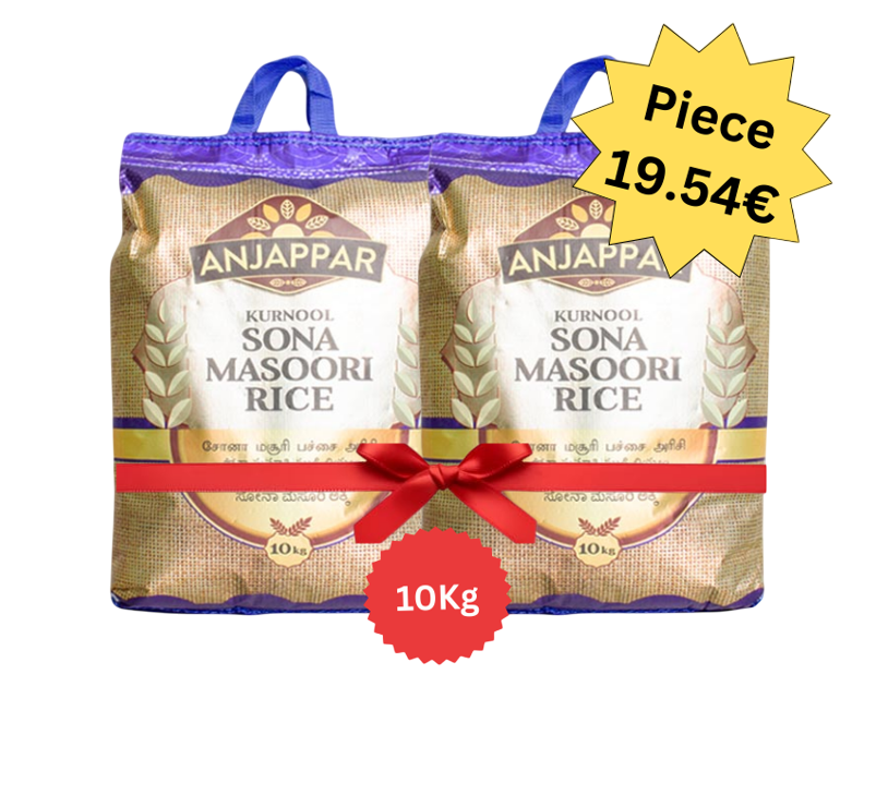 Anjappar - Kurnool Sona Masoori Rice - 10kg (Combo)
