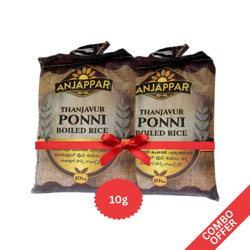 Anjappar - Ponni Boiled Rice Tanjavur - 10kg (Combo of 2)