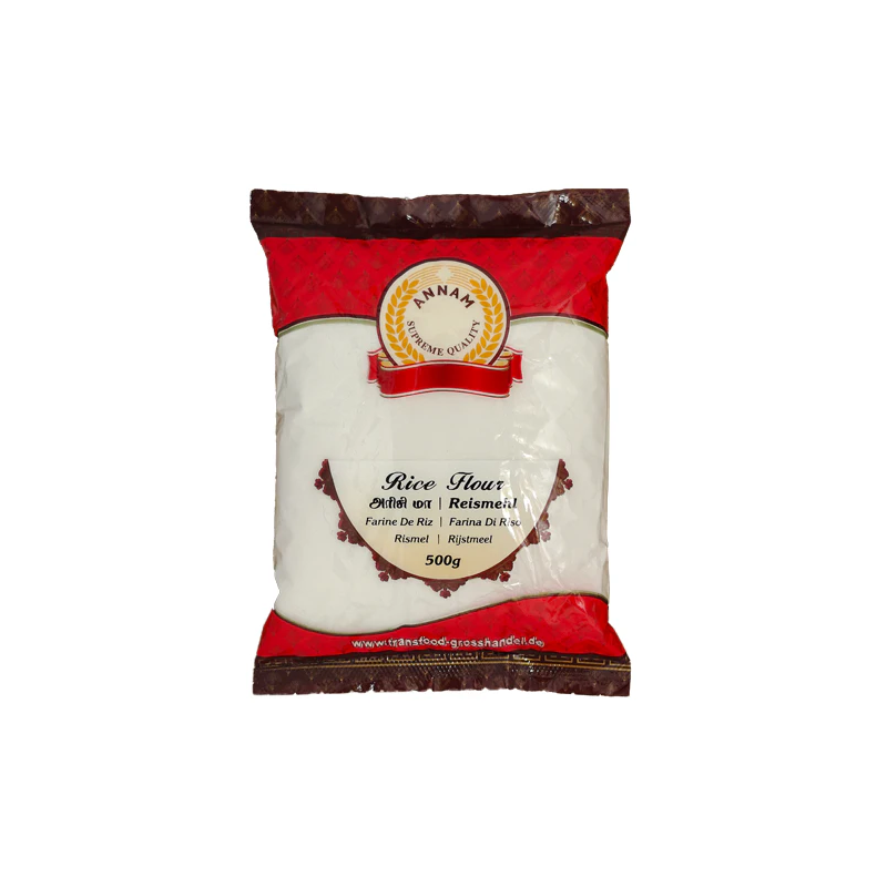 Annam White Rice Flour - Smooth & Gluten-Free Cooking Essential (500g)