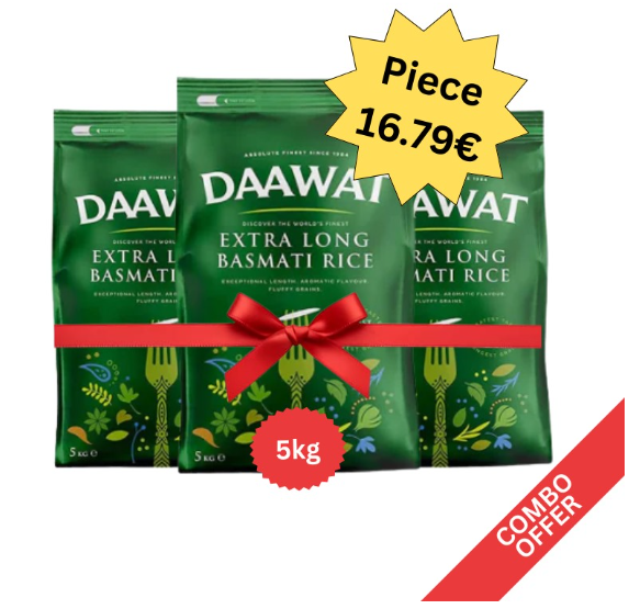 Daawat - Extra Long Basmati Rice - 5kg (Combo of 3)