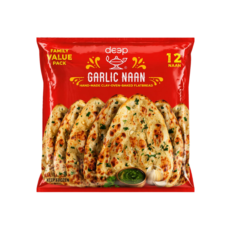 Deep - Garlic Naan Family Pack - 1.02kg