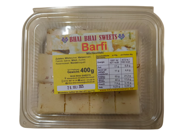 Burfi - Fresh Sweets - 400g