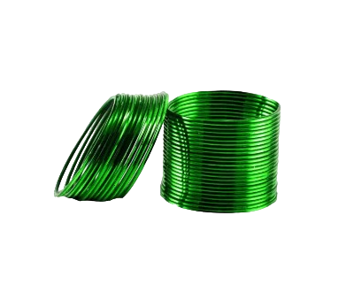 Green Glass Bangle Set - Size 2.6 1 Pack (12 Pieces)